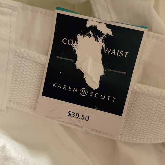 Karen Scott Women's white Bermuda Shorts size 16 - Picture 7 of 11